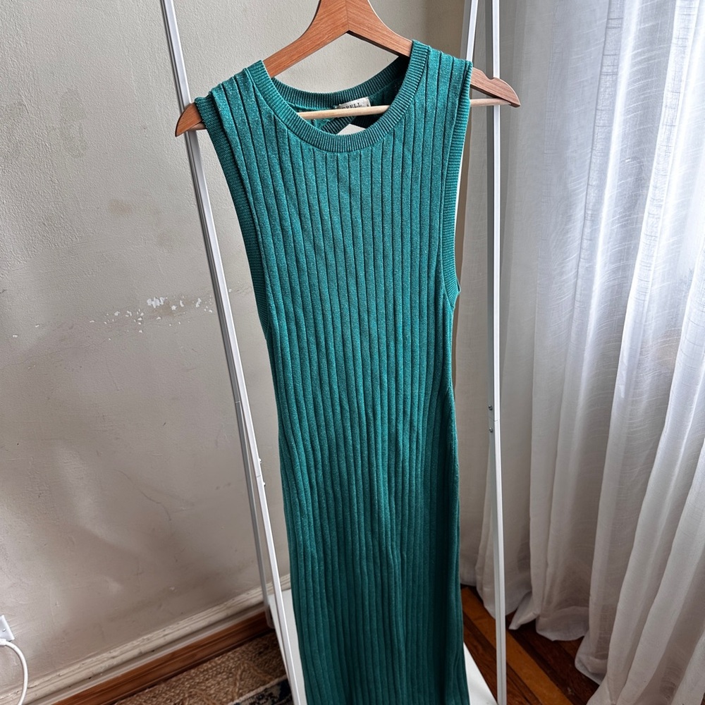Spell Mercury Knit Maxi Dress Emerald sz S